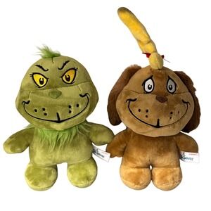The‎ Grinch & Max Dog Plush Toys by Aurora ~ 10" Dr. Seuss Holiday Se